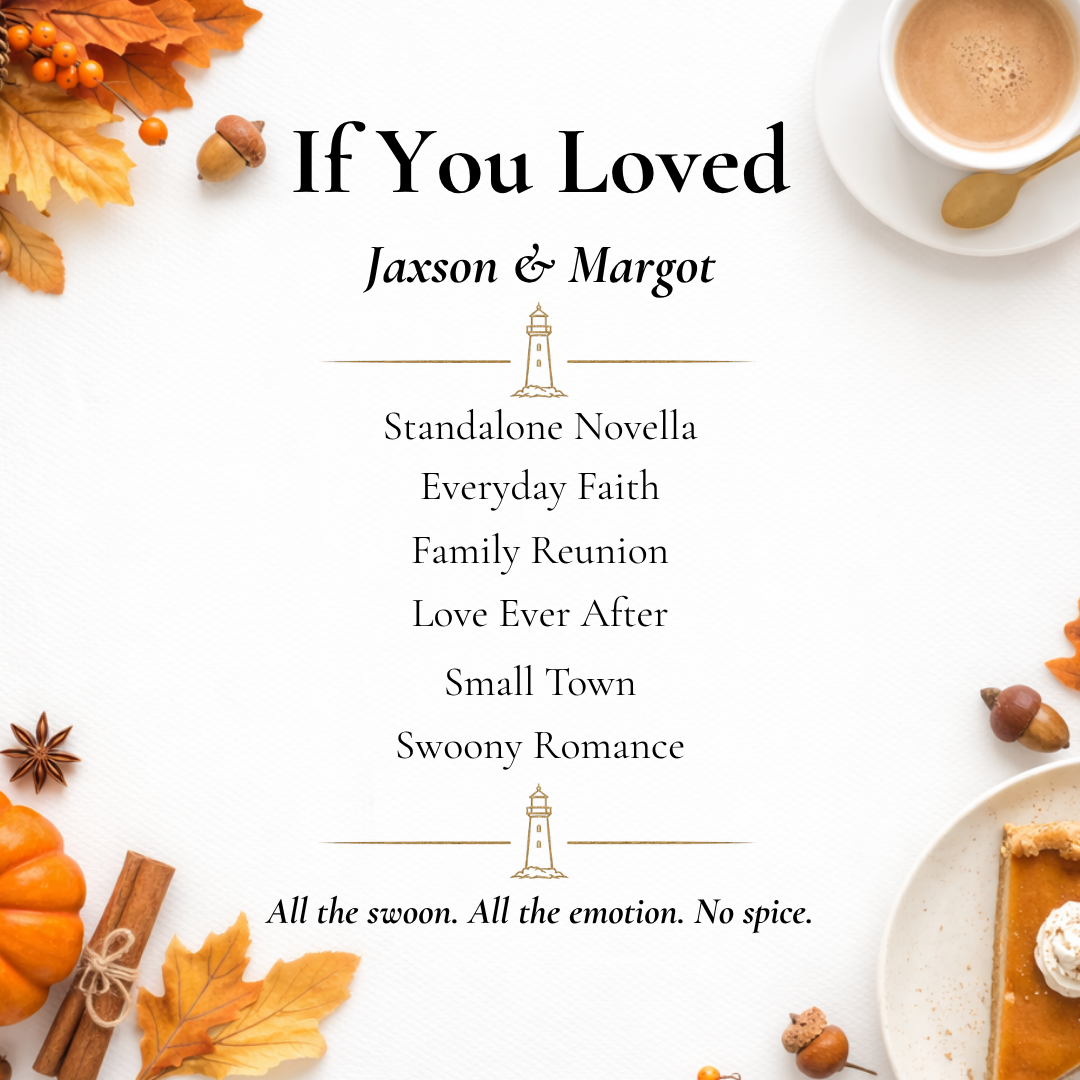 Promotional graphic for a standalone novella with autumn-themed elements.