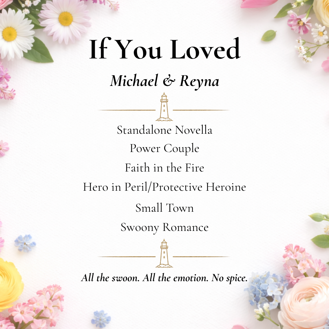 Book cover with floral design and text about a standalone novella titled 'If You Loved' by Michael & Reyna.