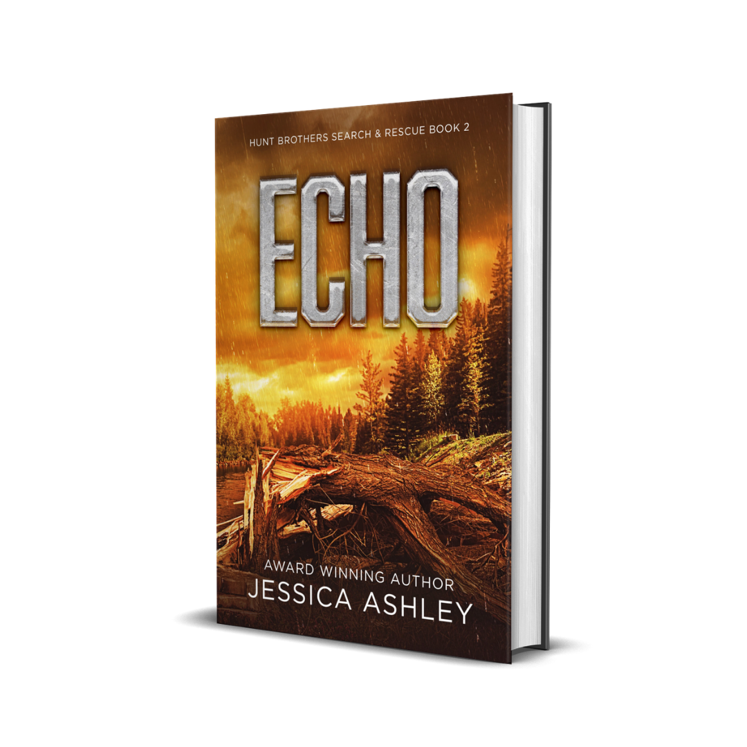 Book titled 'Echo' by Jessica Ashley with a forest scene on the cover
