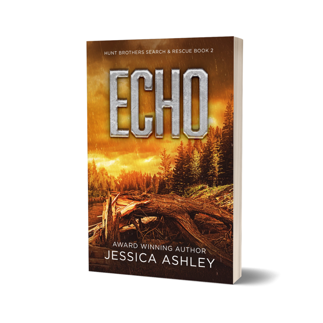 Book cover of 'Echo' by Jessica Ashley with a forest scene on the cover.