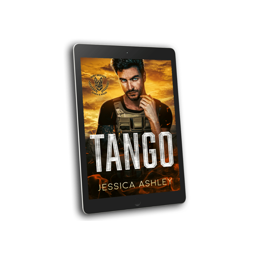 Ebook cover of 'Tango' by Jessica Ashley on a tablet screen