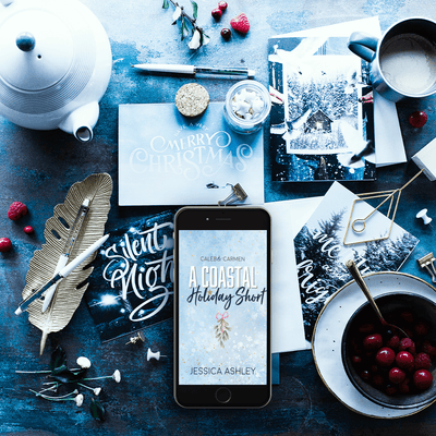 A Coastal Holiday Short Caleb and Carmen Coastal Hope Series Novella on iPhone festive background
