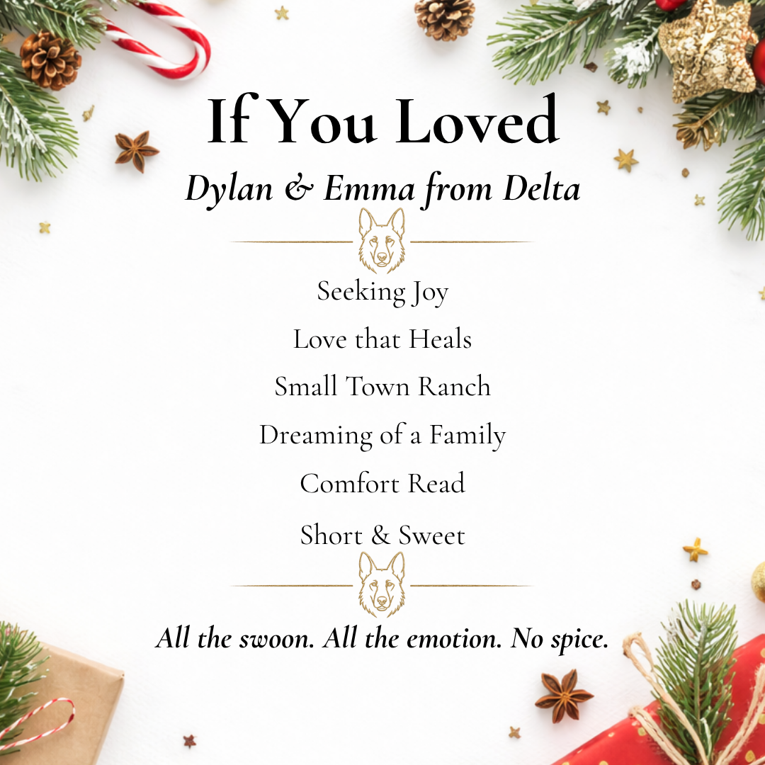 Book cover with Christmas-themed decorations and text about a book series titled 'If You Loved'.