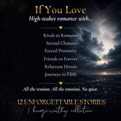 Promotional graphic for a romance book collection titled 'If You Love High-stakes romance with.