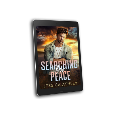 Ebook cover of 'Searching for Place' by Jessica Ashley on a tablet screen.